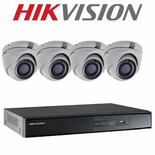 Home CCTV Installation 4 white hikvision dome cameras and a hikvision recorder